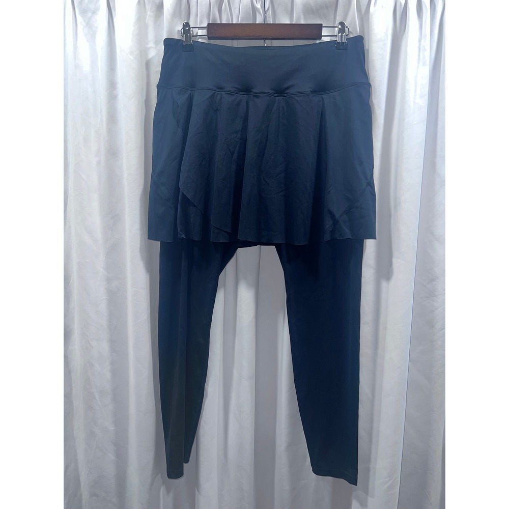 Anivivo Womens Black Skirted Leggings Skapri Activewear Pockets XL NWT